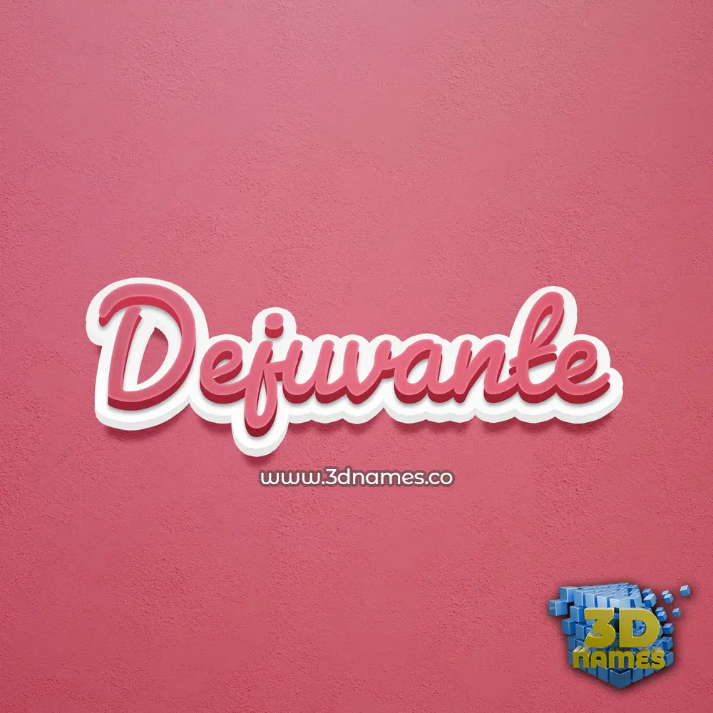 dejuvante in Red Scribble style - 3D name wallpaper
