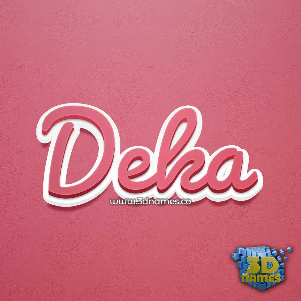 deka in Red Scribble style - 3D name wallpaper