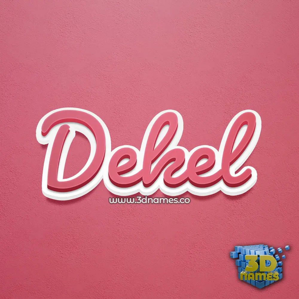 dekel in Red Scribble style - 3D name wallpaper