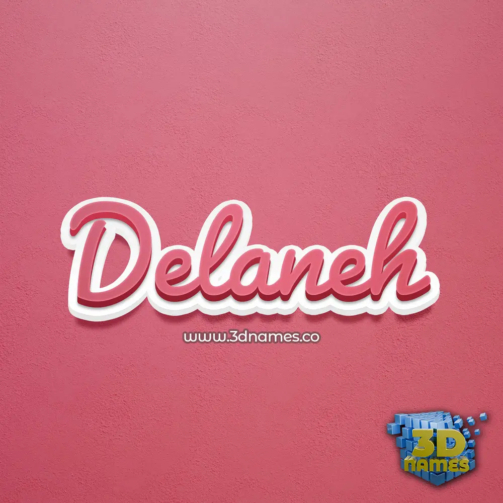 delaneh in Red Scribble style - 3D name wallpaper