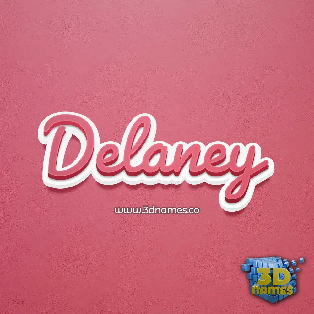 delaney in Red Scribble style - 3D name wallpaper