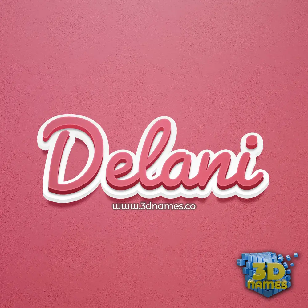 delani in Red Scribble style - 3D name wallpaper