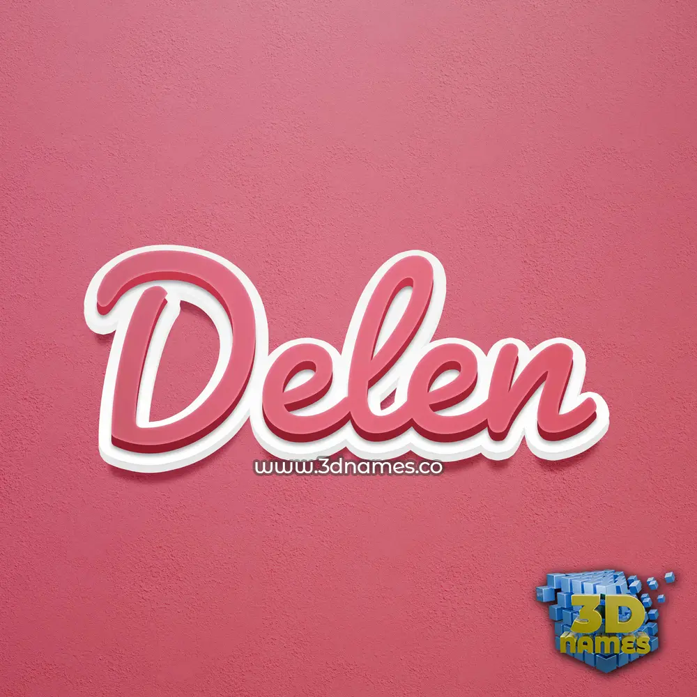 delen in Red Scribble style - 3D name wallpaper