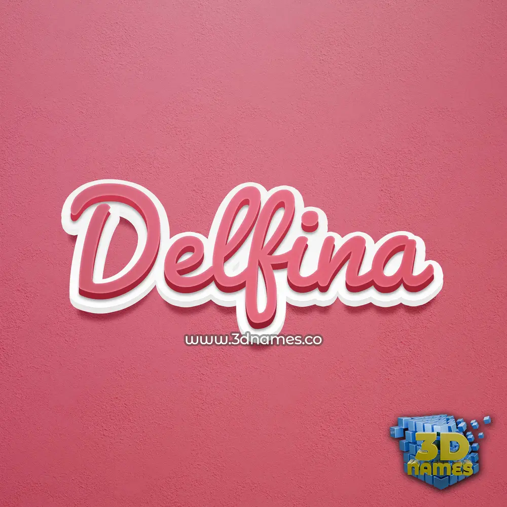 delfina in Red Scribble style - 3D name wallpaper