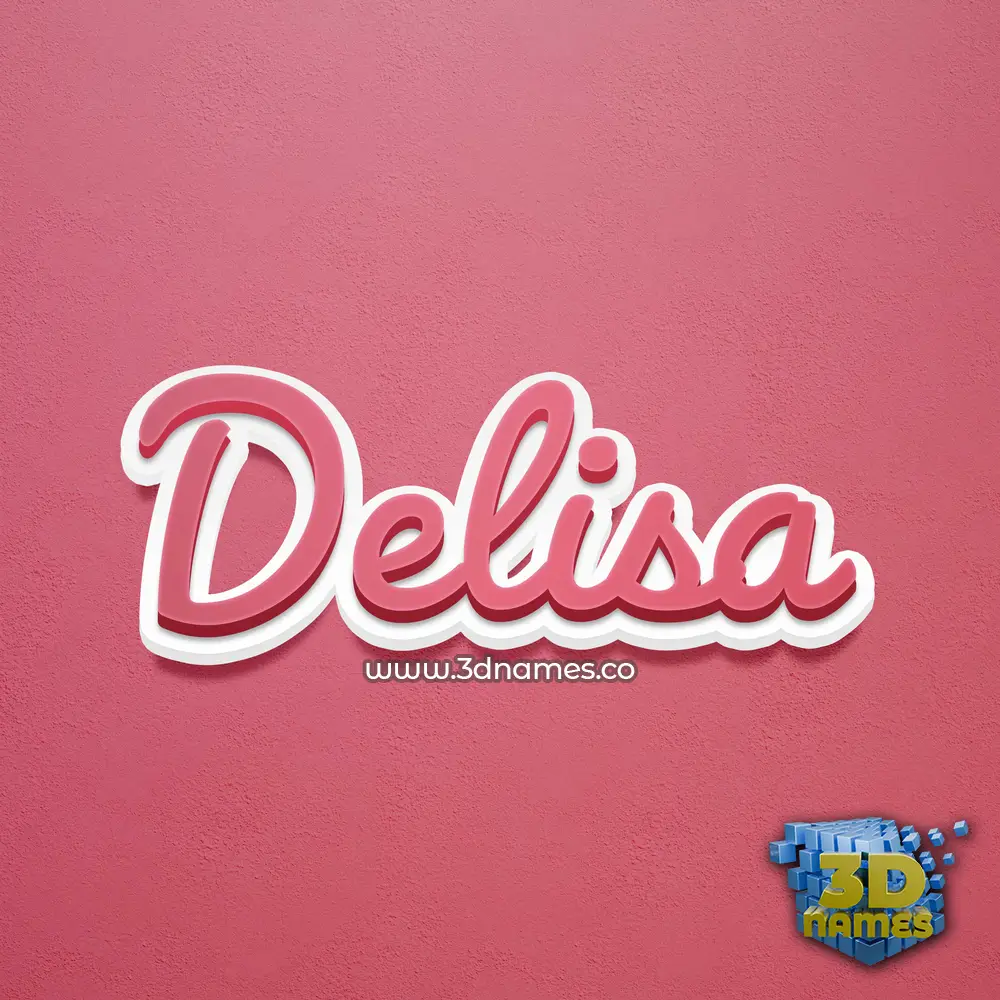 delisa in Red Scribble style - 3D name wallpaper