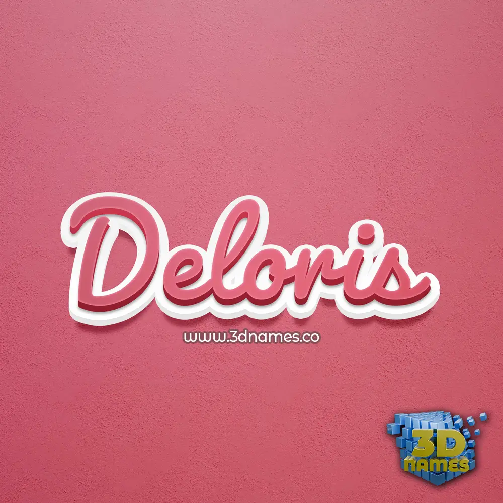 deloris in Red Scribble style - 3D name wallpaper