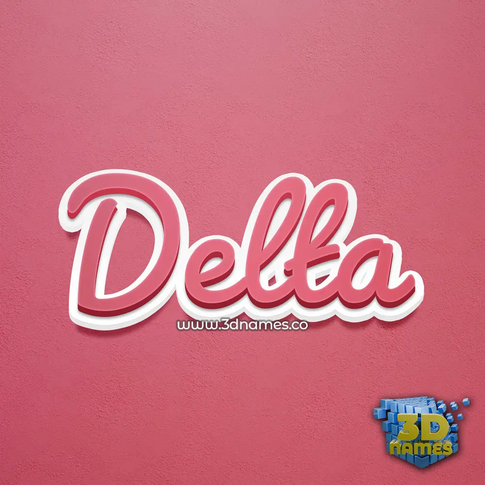 delta in Red Scribble style - 3D name wallpaper