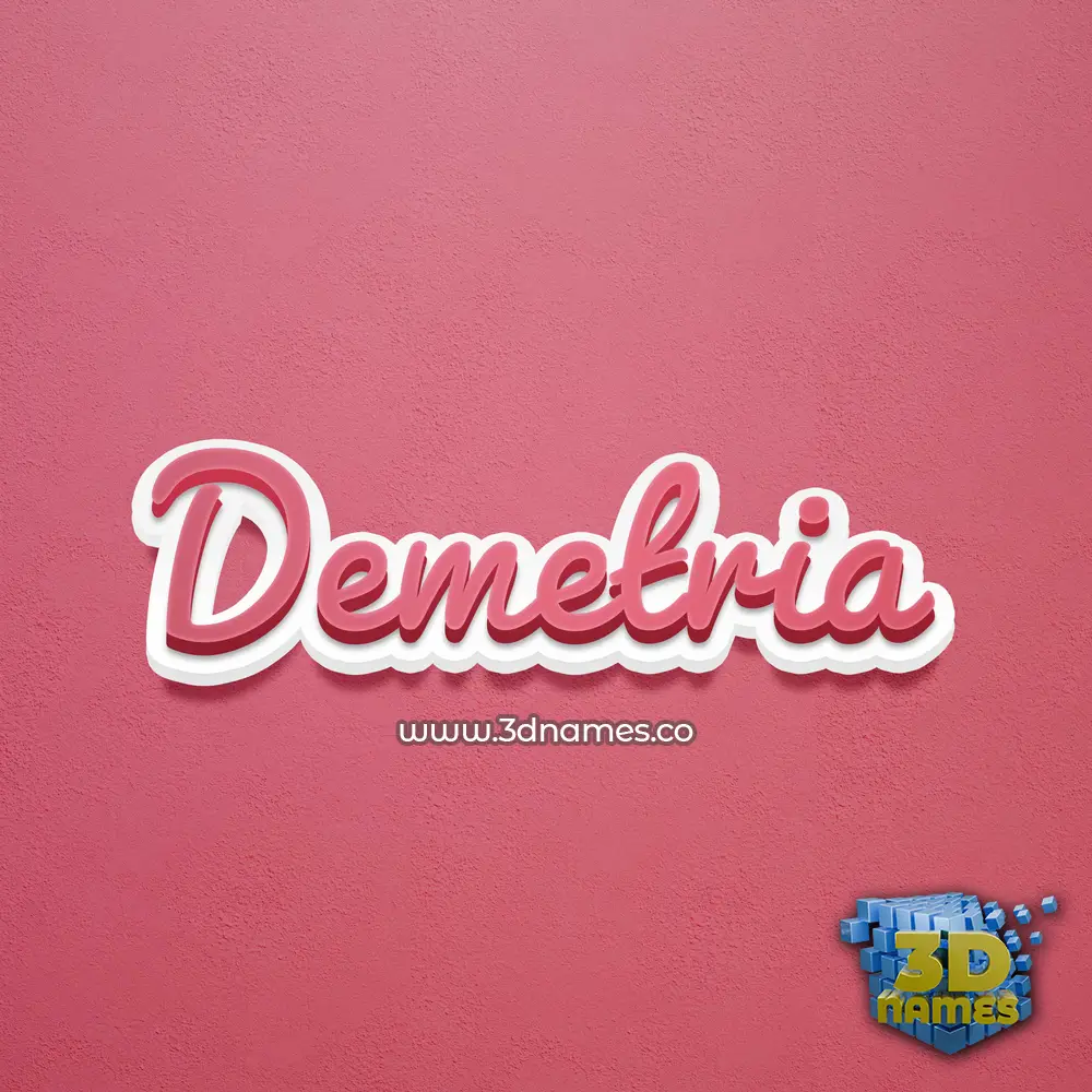demetria in Red Scribble style - 3D name wallpaper