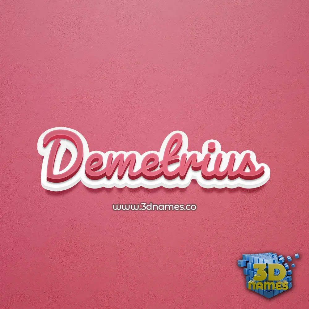 demetrius in Red Scribble style - 3D name wallpaper