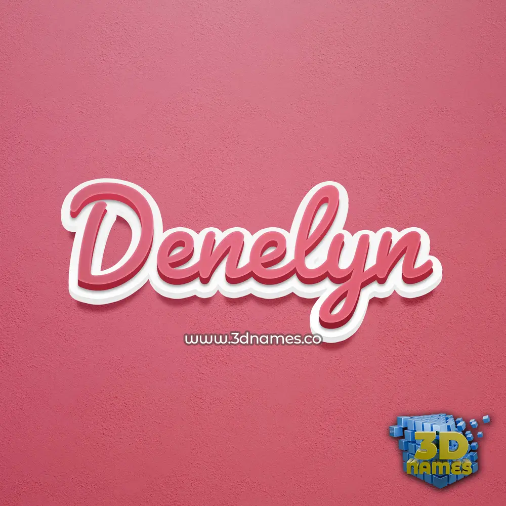 denelyn in Red Scribble style - 3D name wallpaper
