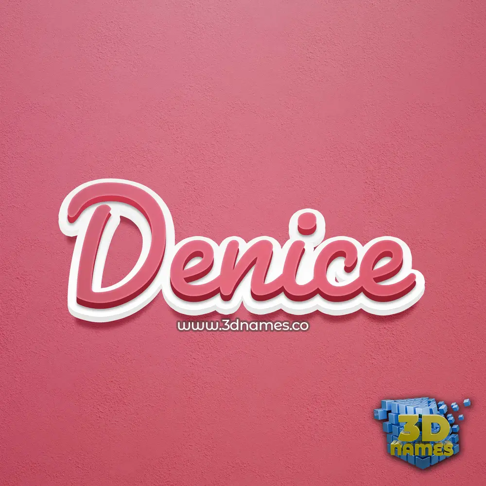 denice in Red Scribble style - 3D name wallpaper