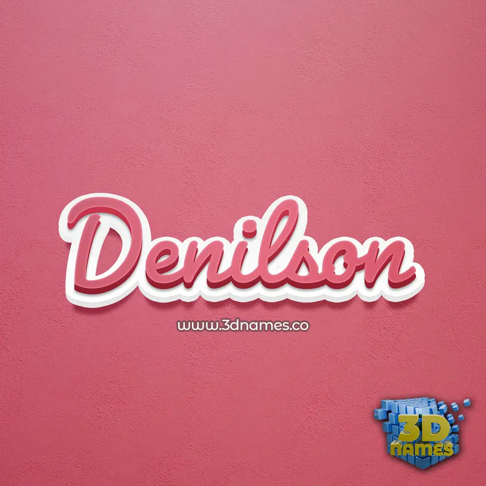 denilson in Red Scribble style - 3D name wallpaper