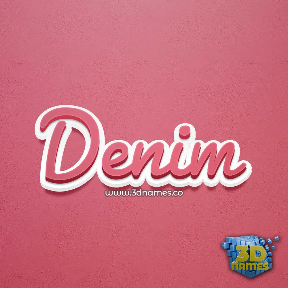 denim in Red Scribble style - 3D name wallpaper