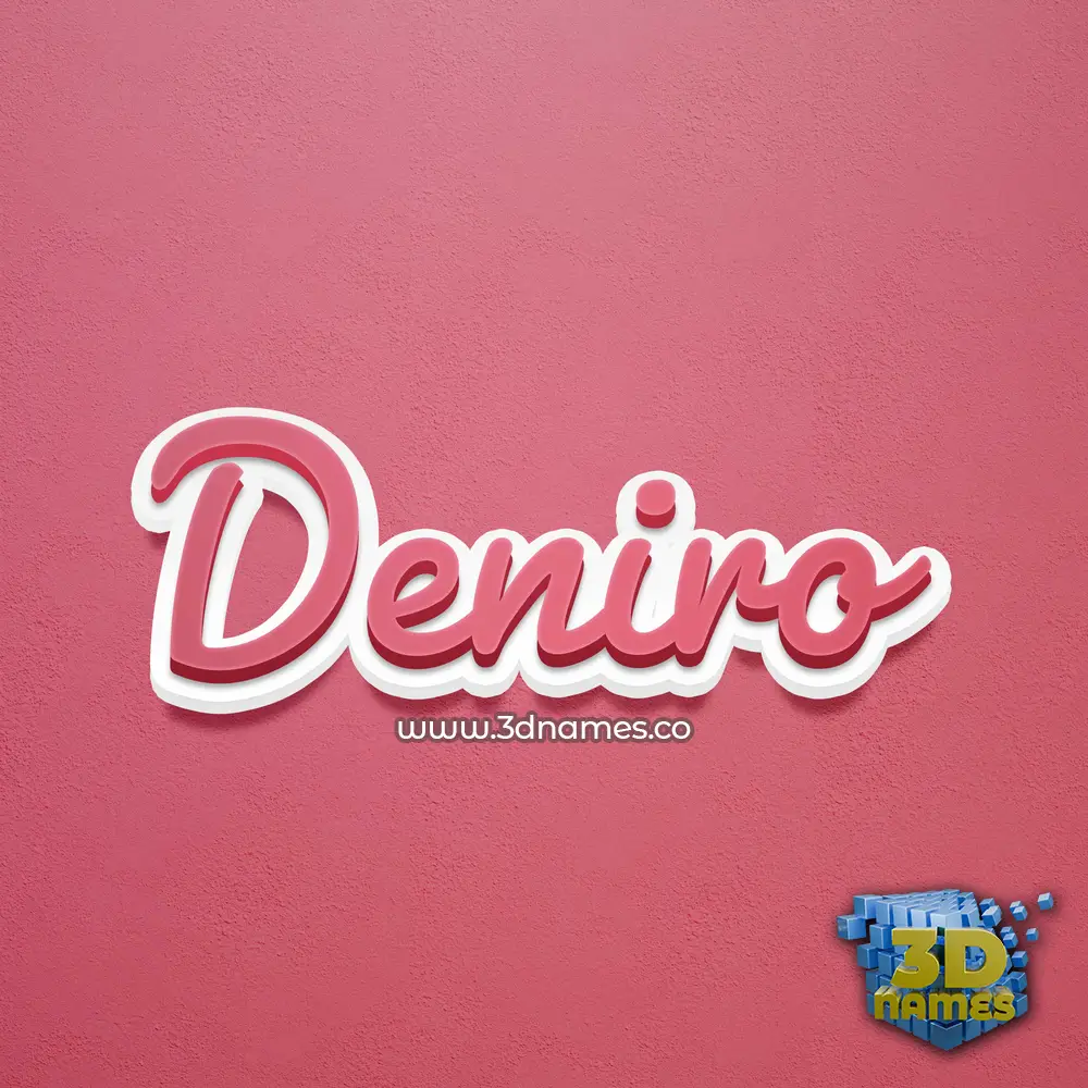 deniro in Red Scribble style - 3D name wallpaper