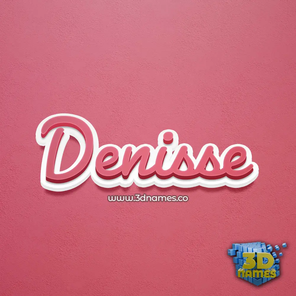 denisse in Red Scribble style - 3D name wallpaper