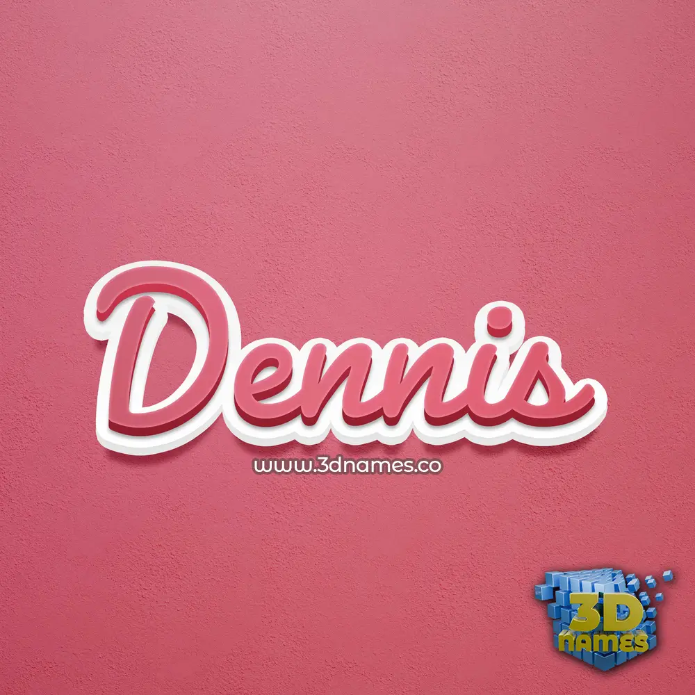 dennis in Red Scribble style - 3D name wallpaper