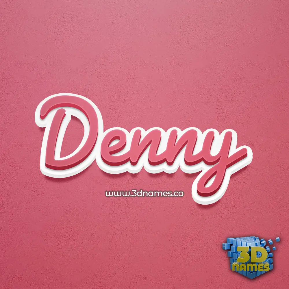 denny in Red Scribble style - 3D name wallpaper