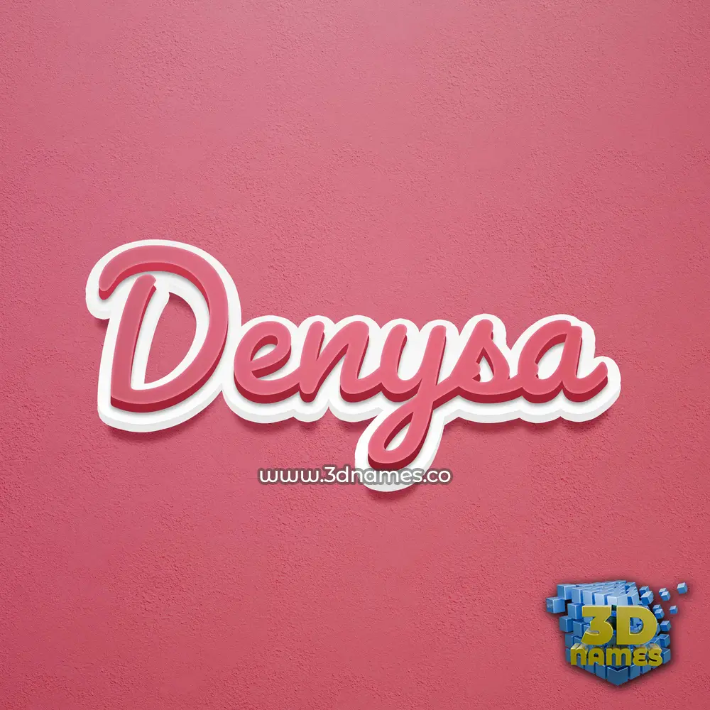 denysa in Red Scribble style - 3D name wallpaper