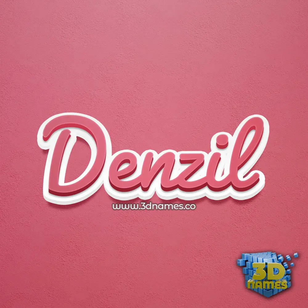 denzil in Red Scribble style - 3D name wallpaper