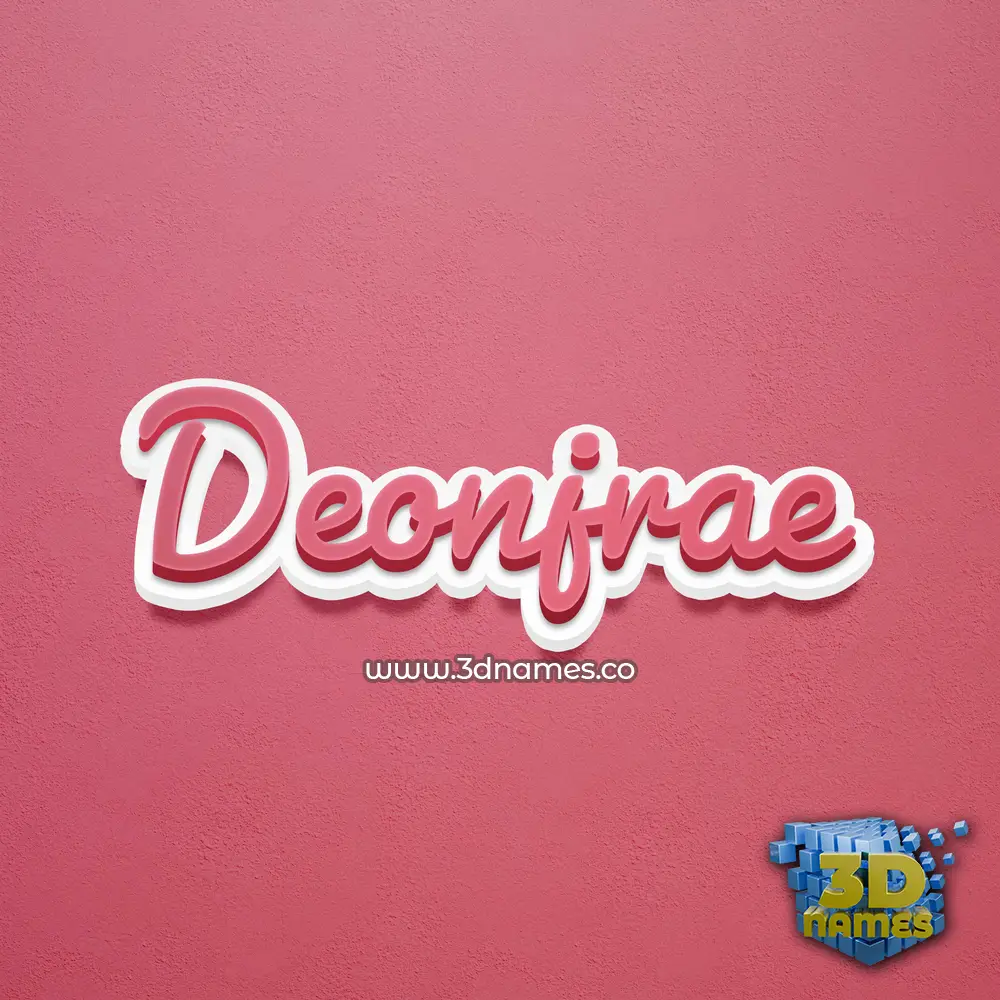 deonjrae in Red Scribble style - 3D name wallpaper