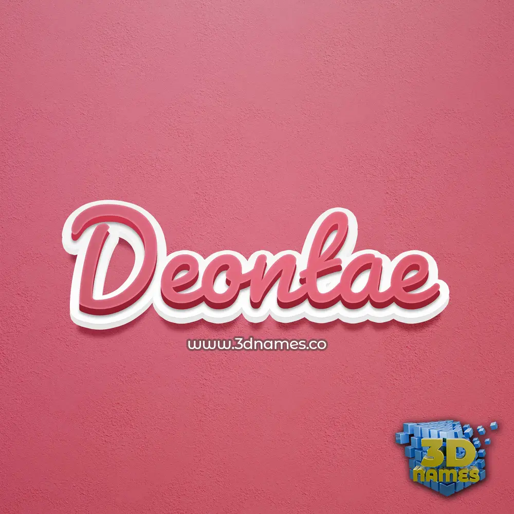 deontae in Red Scribble style - 3D name wallpaper