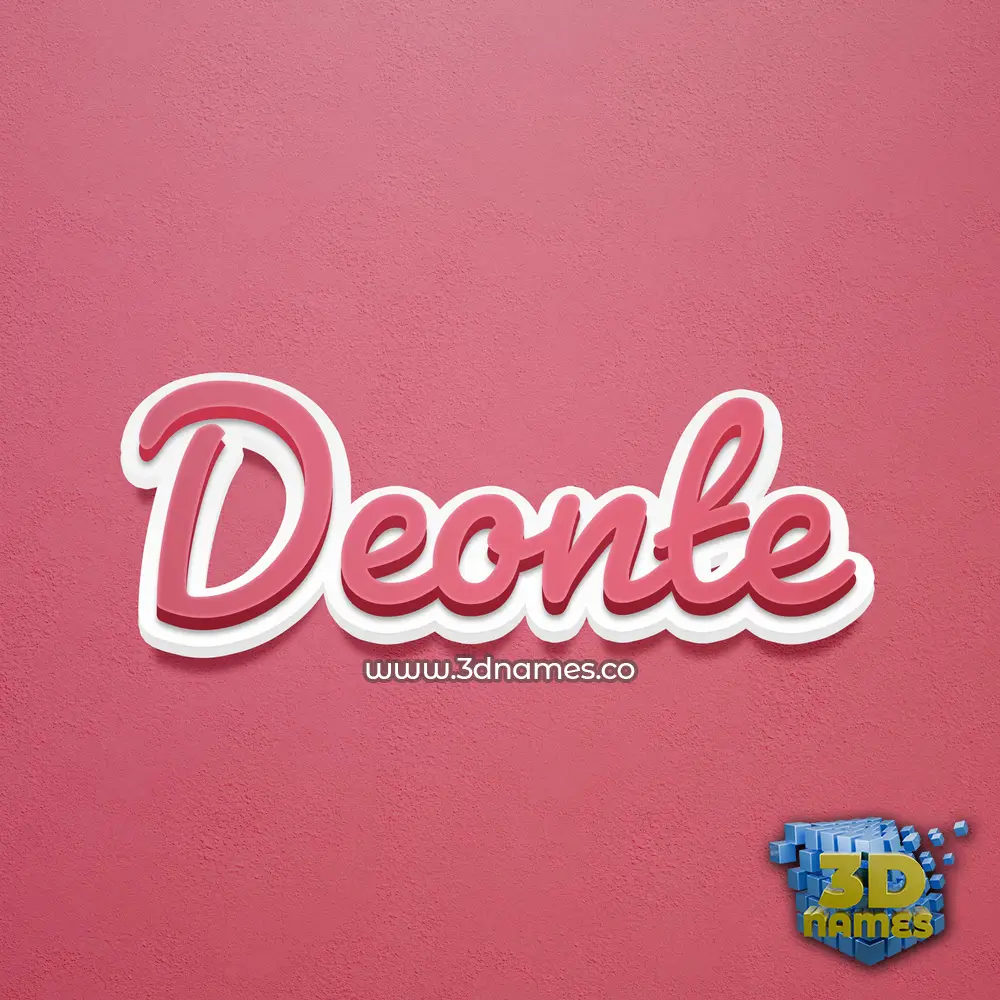 deonte in Red Scribble style - 3D name wallpaper