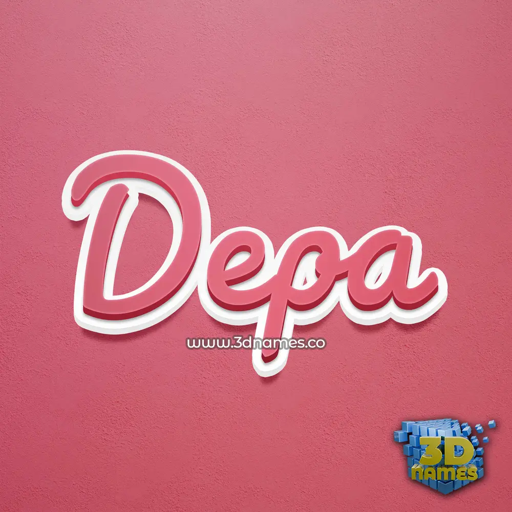 depa in Red Scribble style - 3D name wallpaper