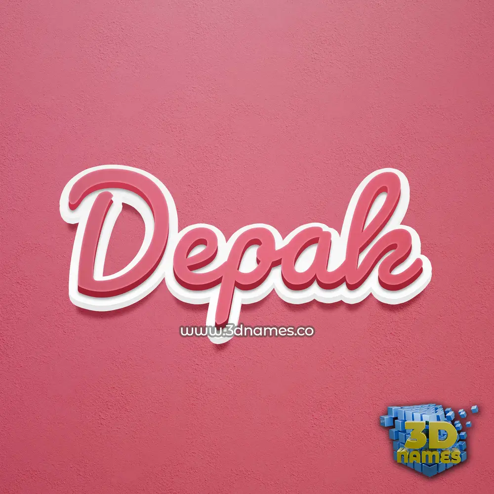 depak in Red Scribble style - 3D name wallpaper