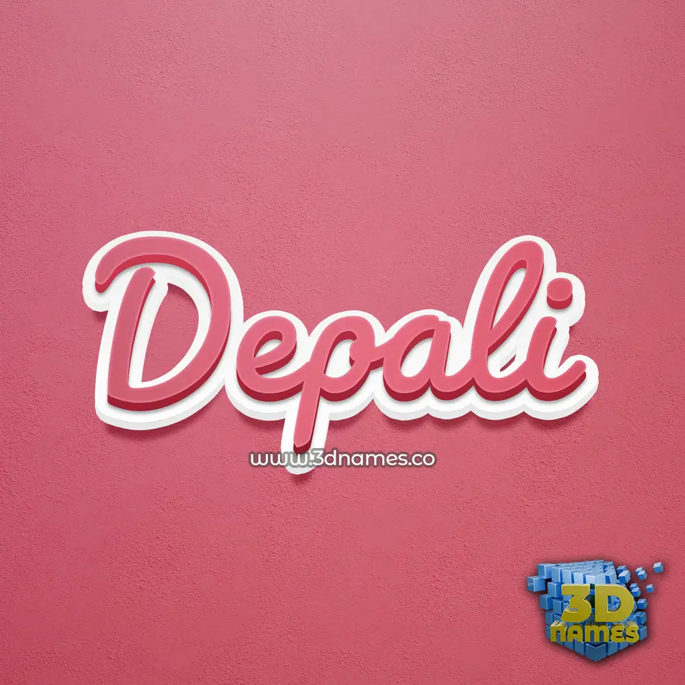 depali in Red Scribble style - 3D name wallpaper