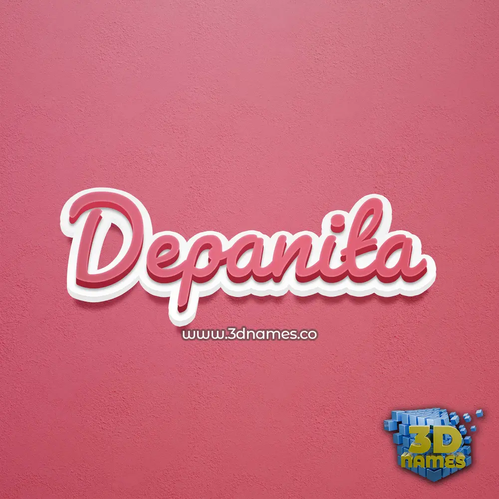 depanita in Red Scribble style - 3D name wallpaper
