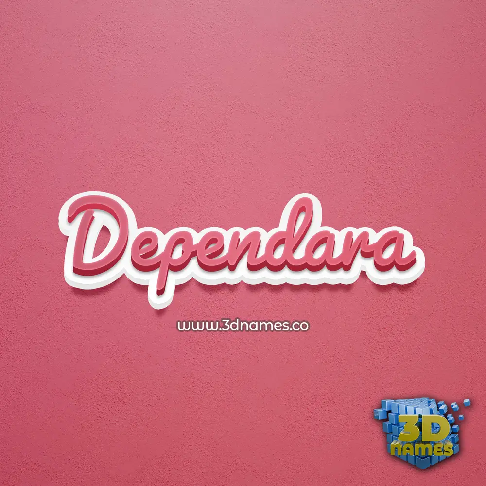 dependara in Red Scribble style - 3D name wallpaper