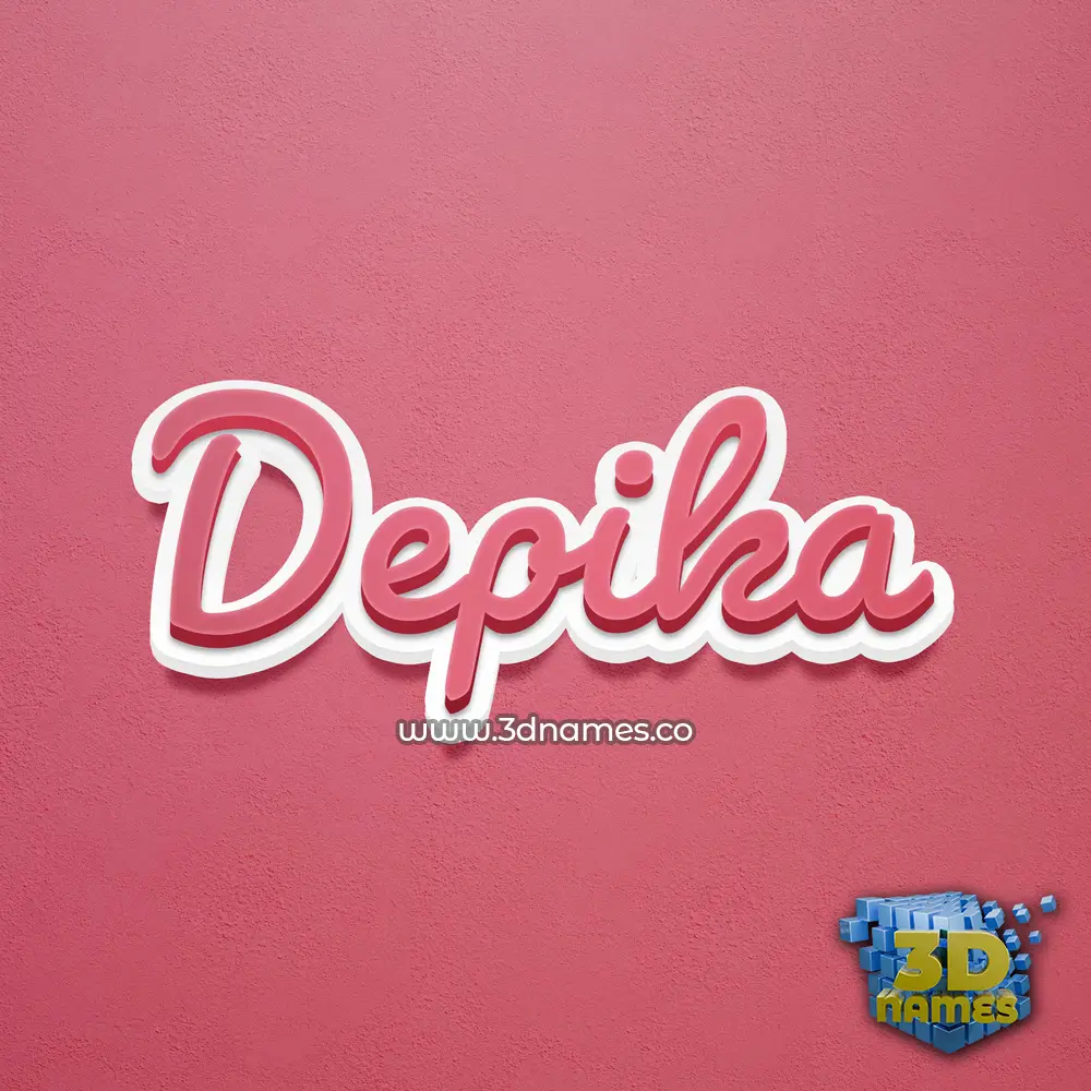 depika in Red Scribble style - 3D name wallpaper