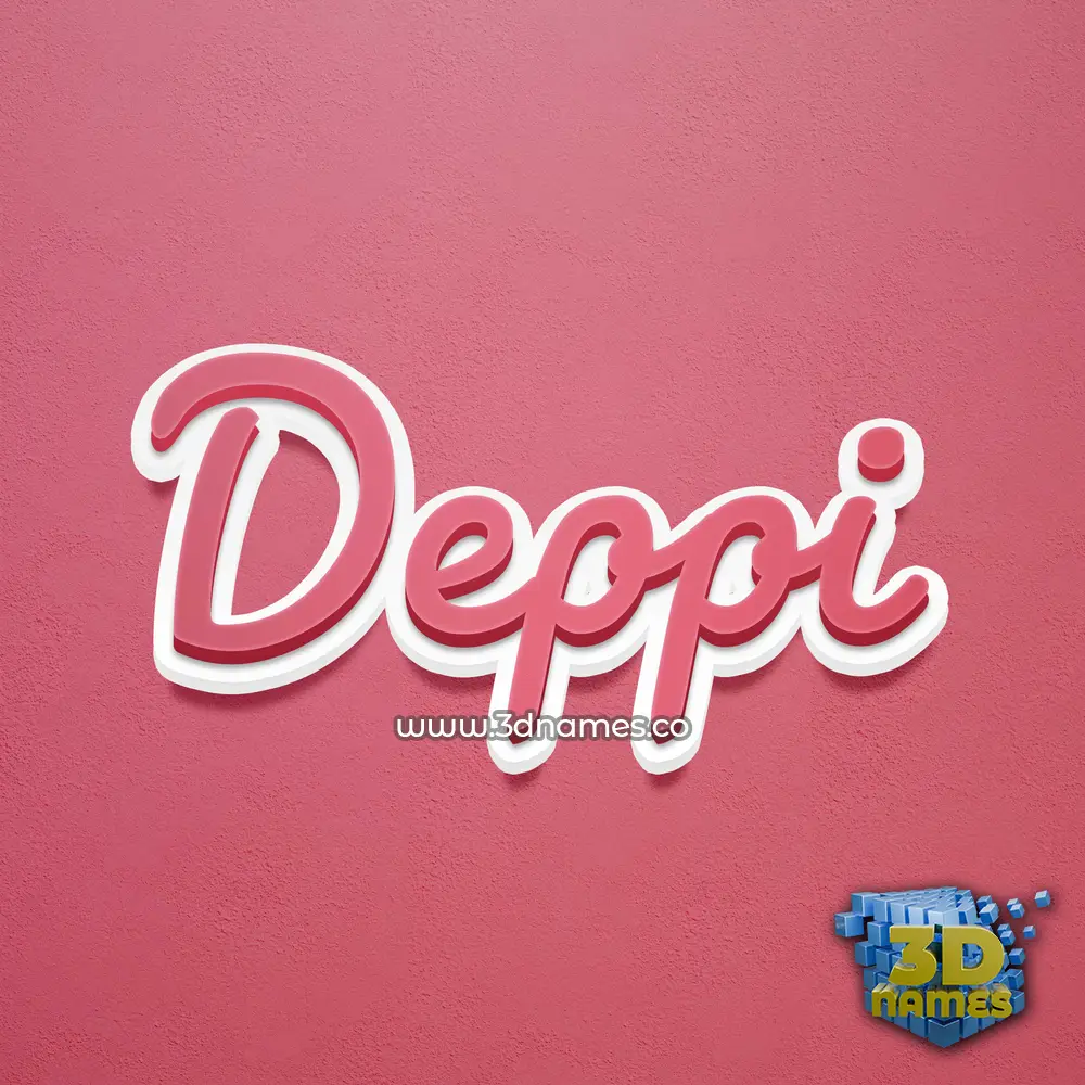 deppi in Red Scribble style - 3D name wallpaper
