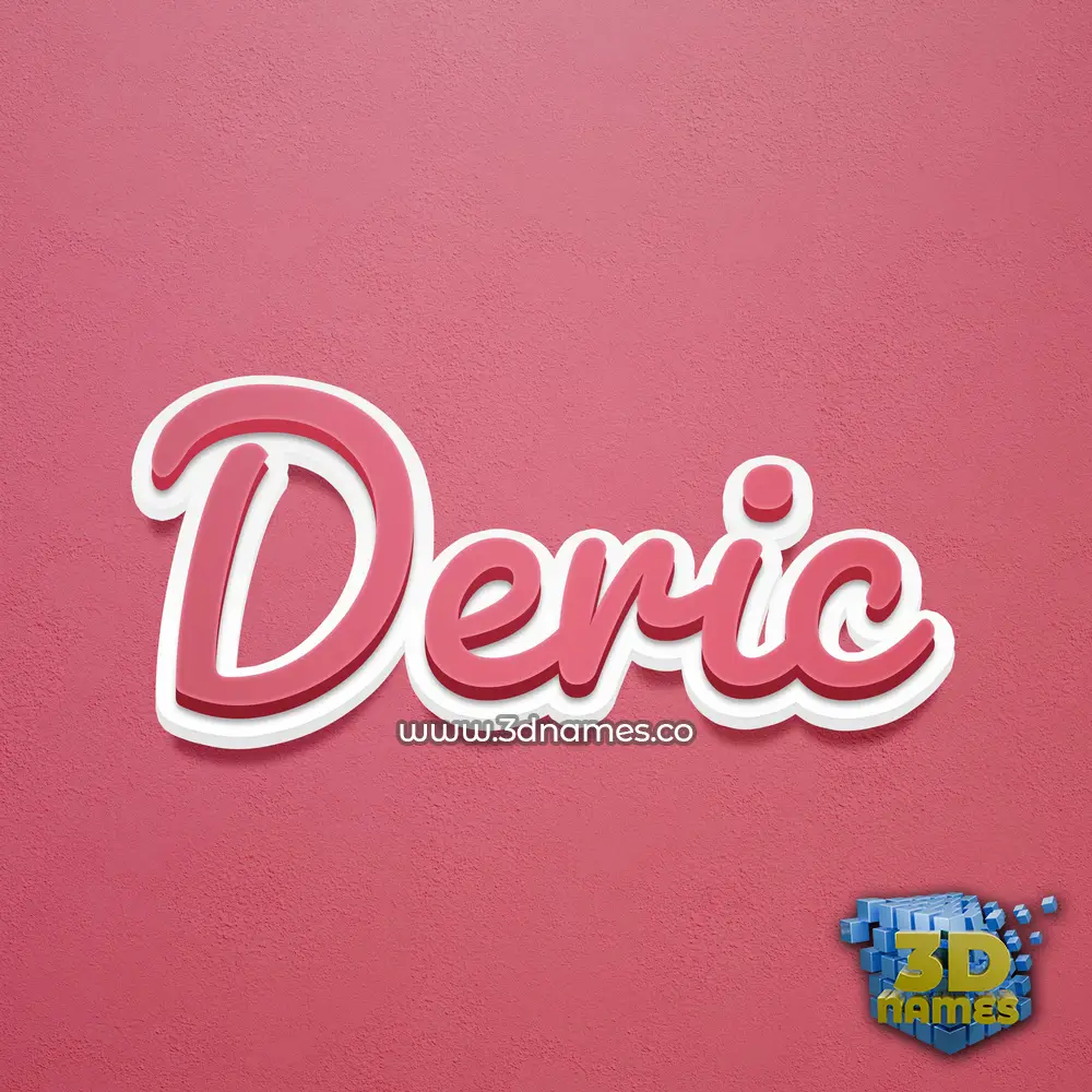deric in Red Scribble style - 3D name wallpaper