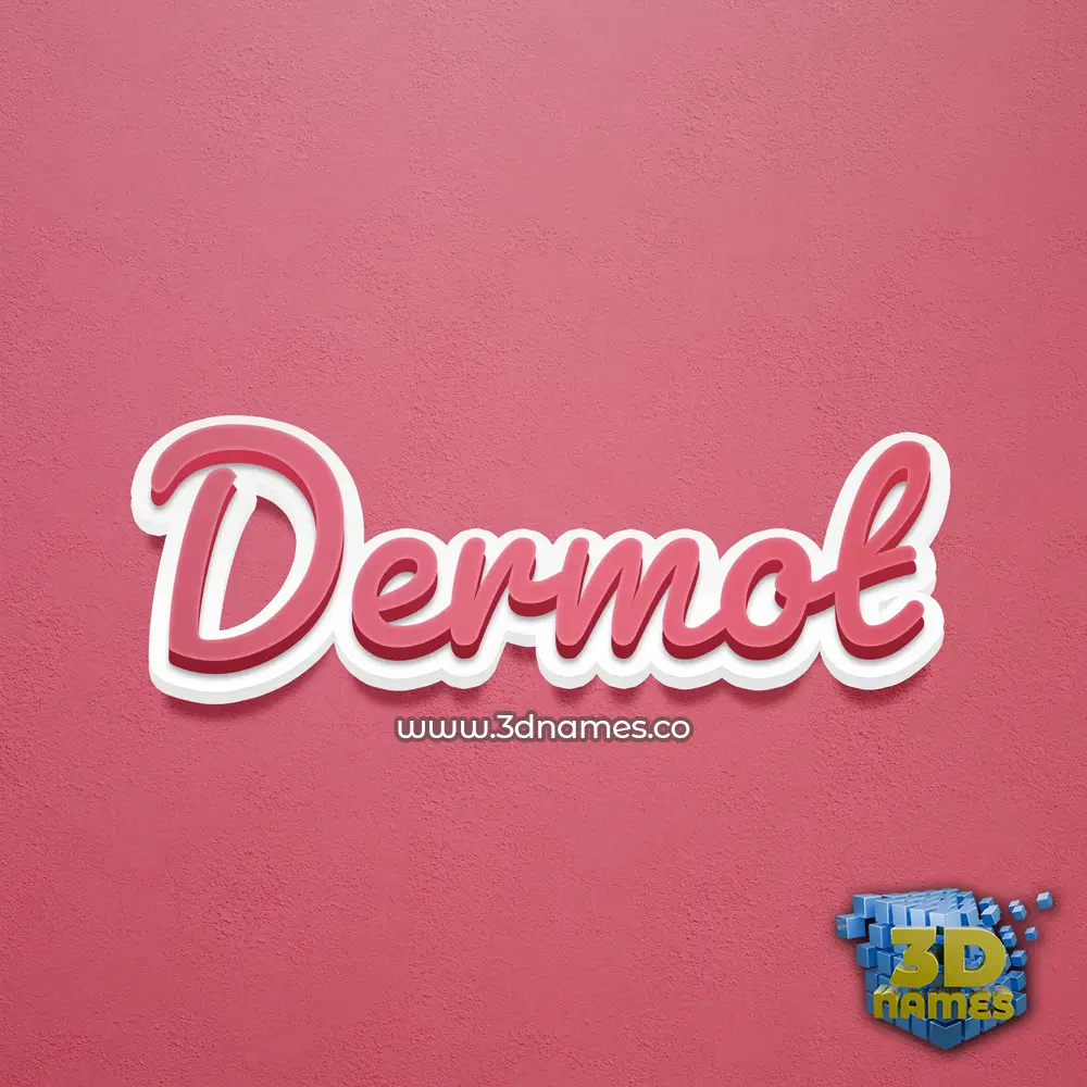 dermot in Red Scribble style - 3D name wallpaper