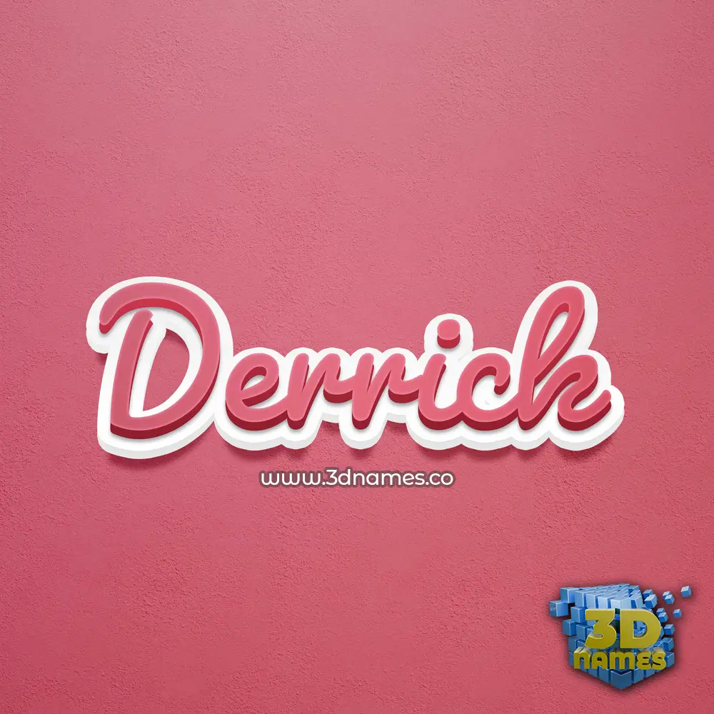 derrick in Red Scribble style - 3D name wallpaper