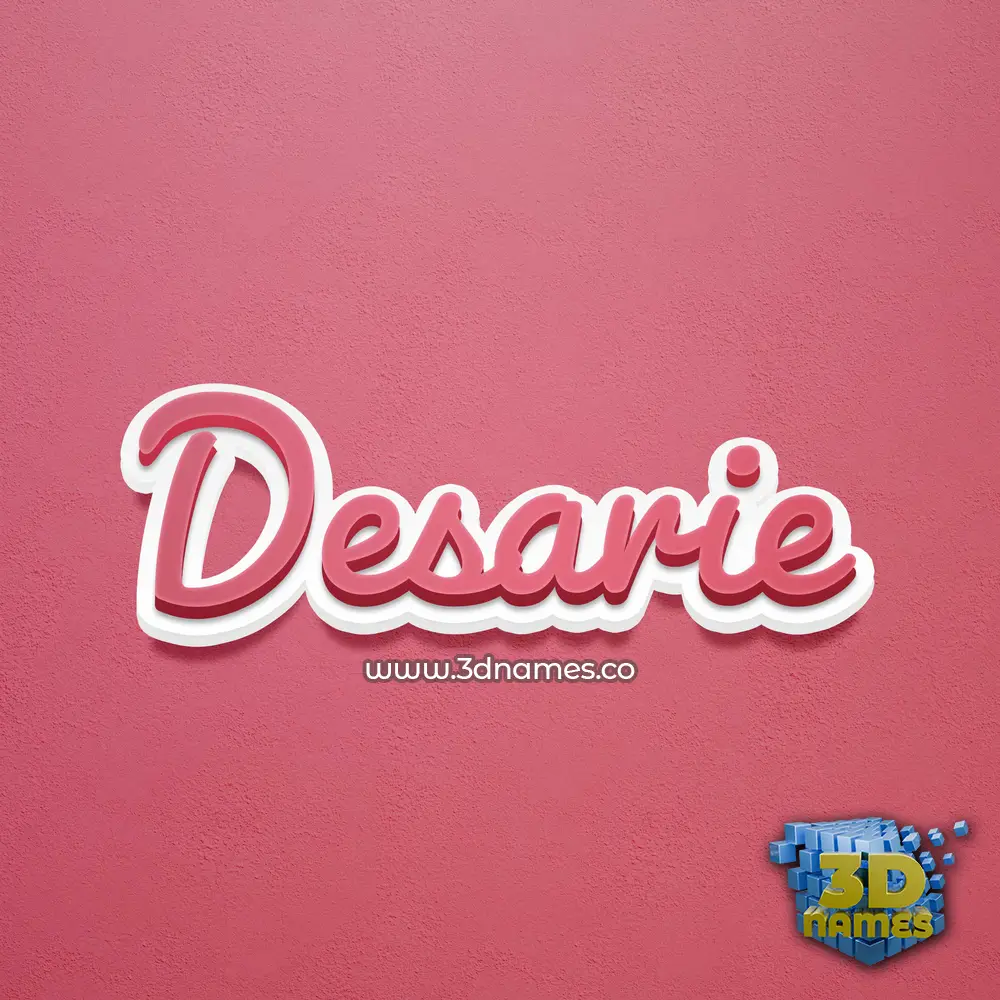 desarie in Red Scribble style - 3D name wallpaper