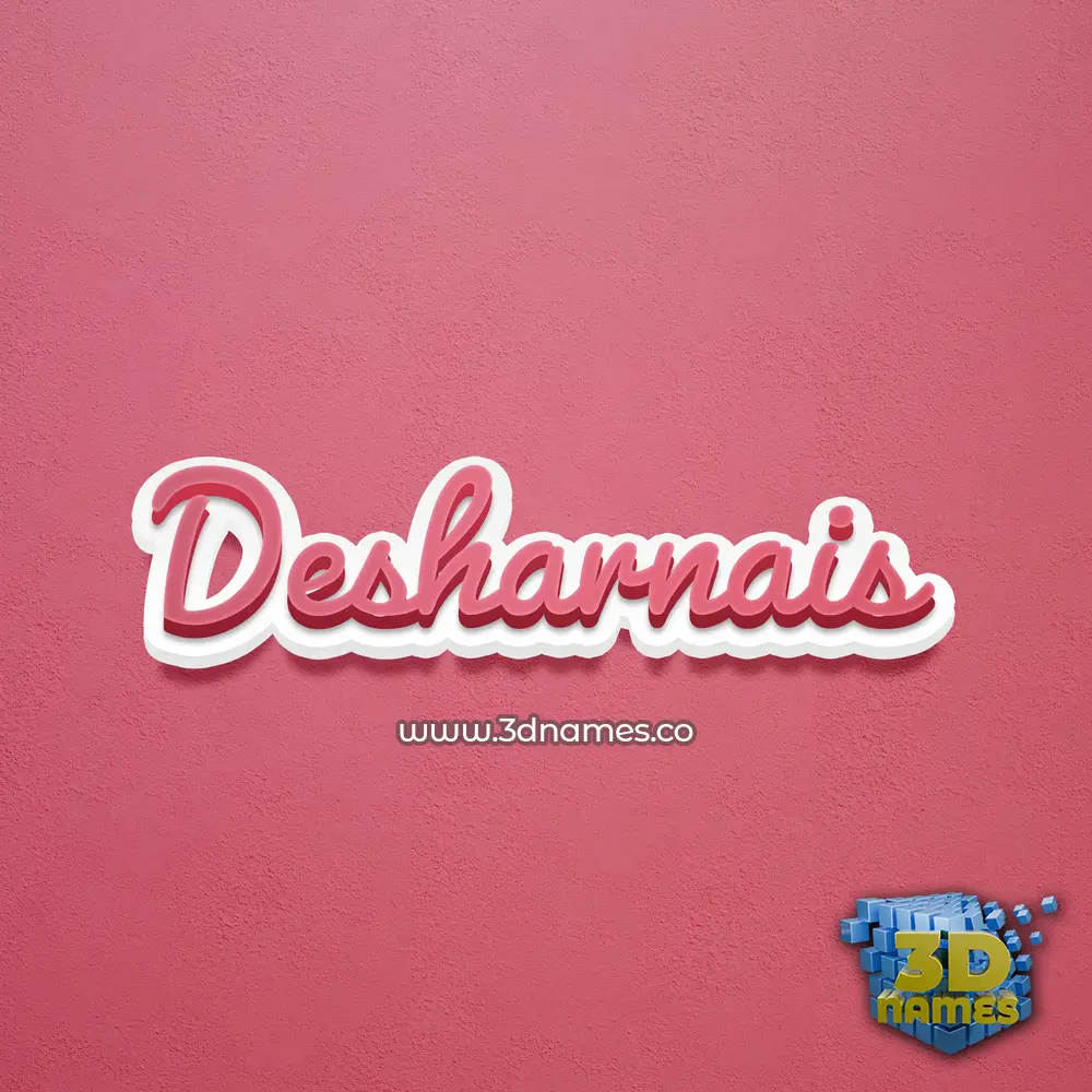 desharnais in Red Scribble style - 3D name wallpaper