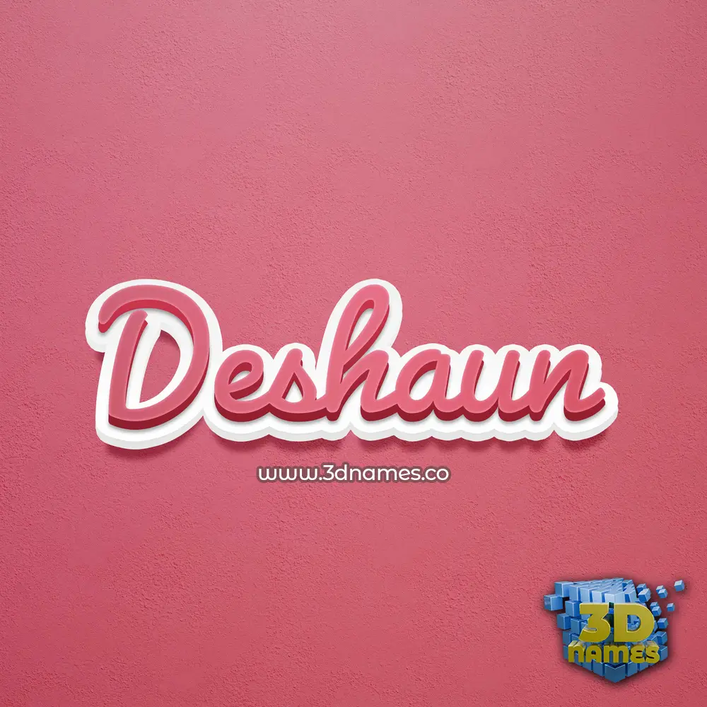 deshaun in Red Scribble style - 3D name wallpaper