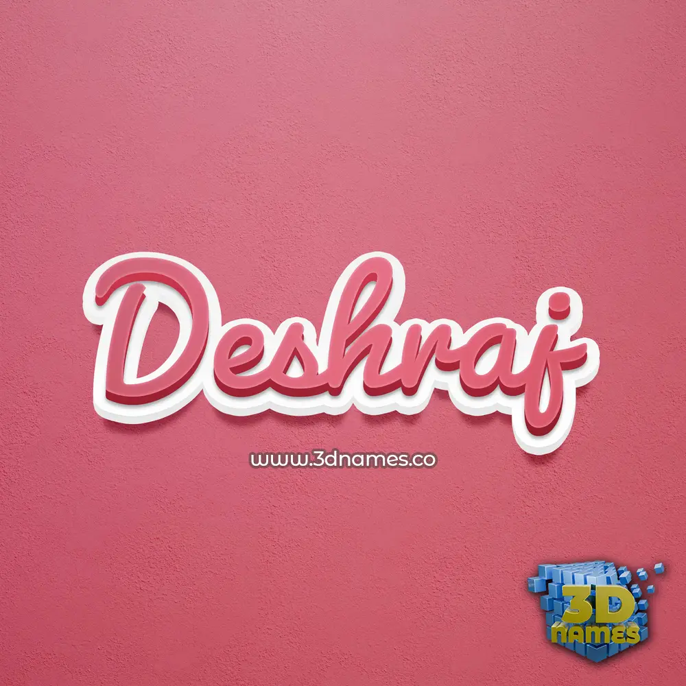 deshraj in Red Scribble style - 3D name wallpaper