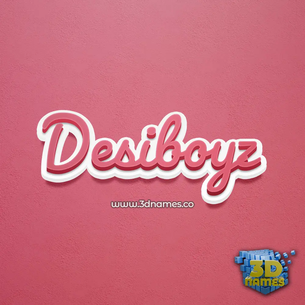 desiboyz in Red Scribble style - 3D name wallpaper