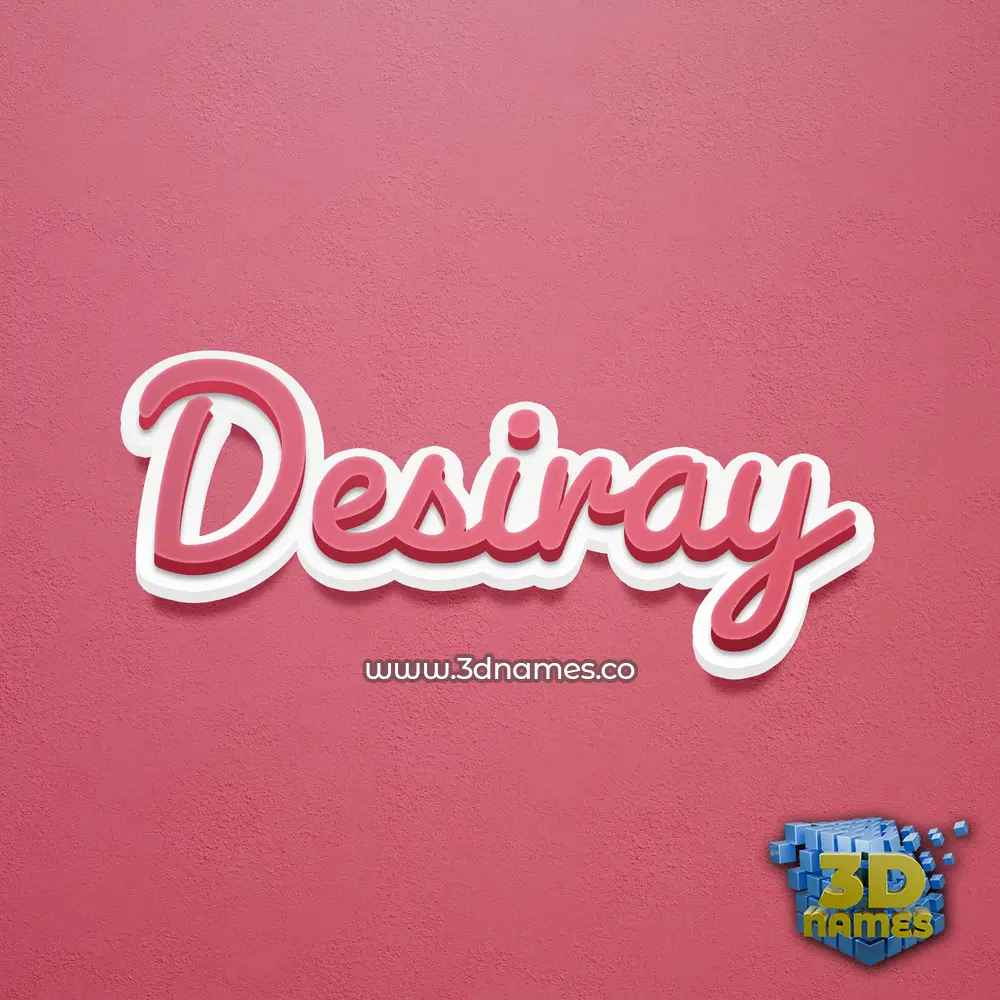 desiray in Red Scribble style - 3D name wallpaper
