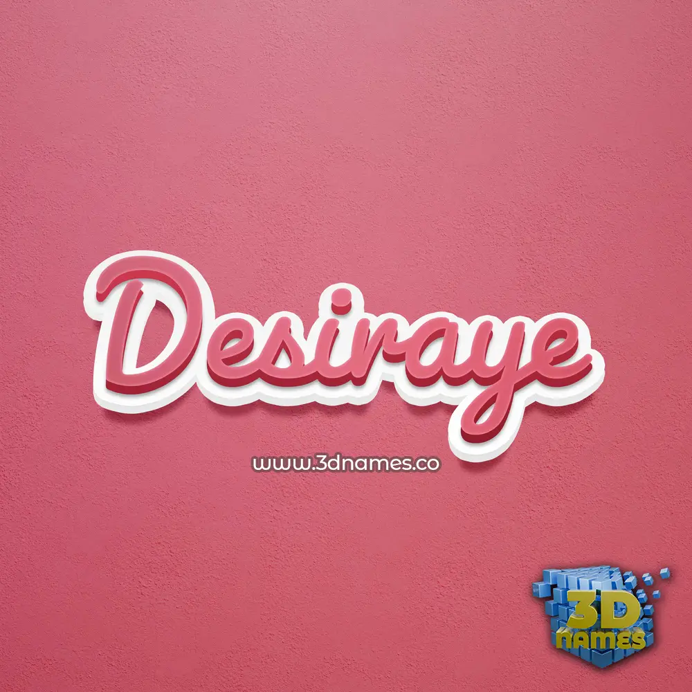 desiraye in Red Scribble style - 3D name wallpaper