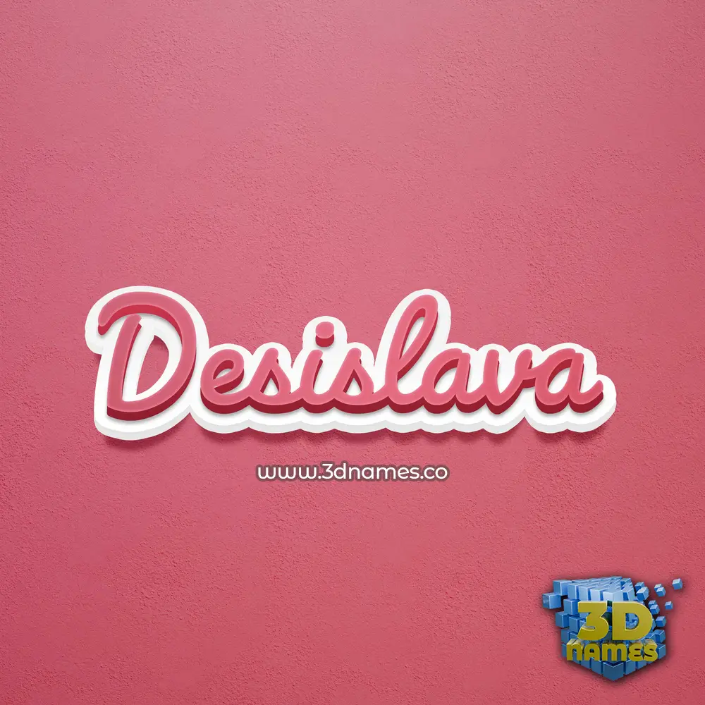 desislava in Red Scribble style - 3D name wallpaper