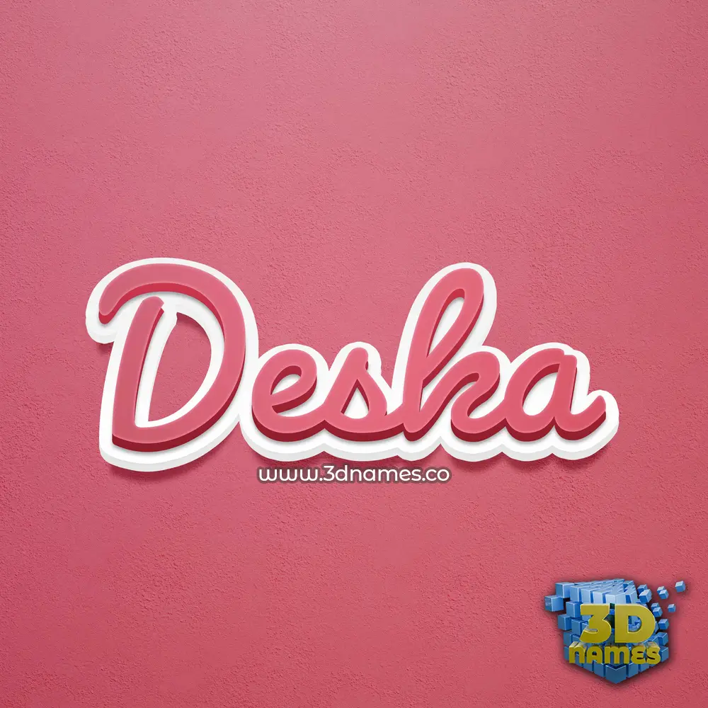 deska in Red Scribble style - 3D name wallpaper