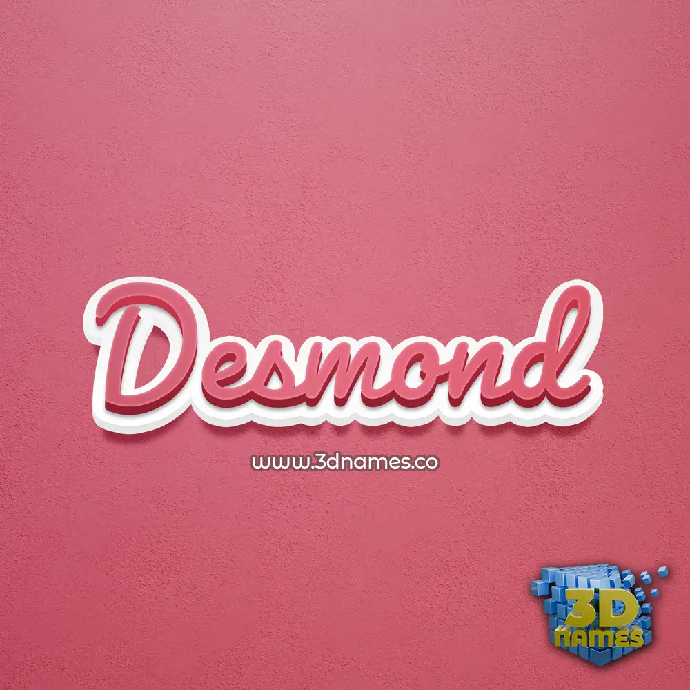 desmond in Red Scribble style - 3D name wallpaper