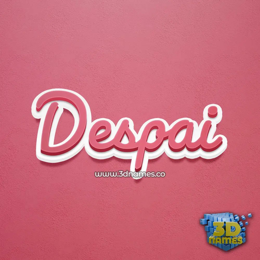 despai in Red Scribble style - 3D name wallpaper