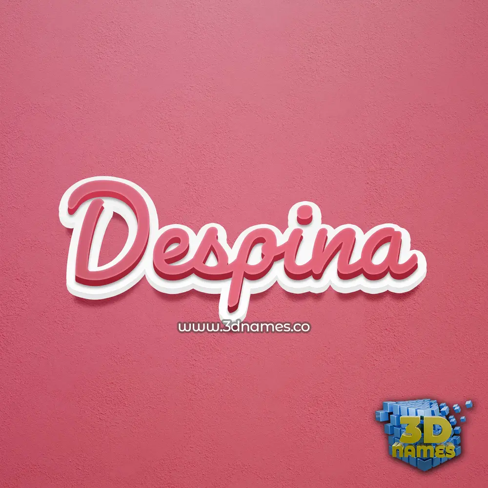 despina in Red Scribble style - 3D name wallpaper