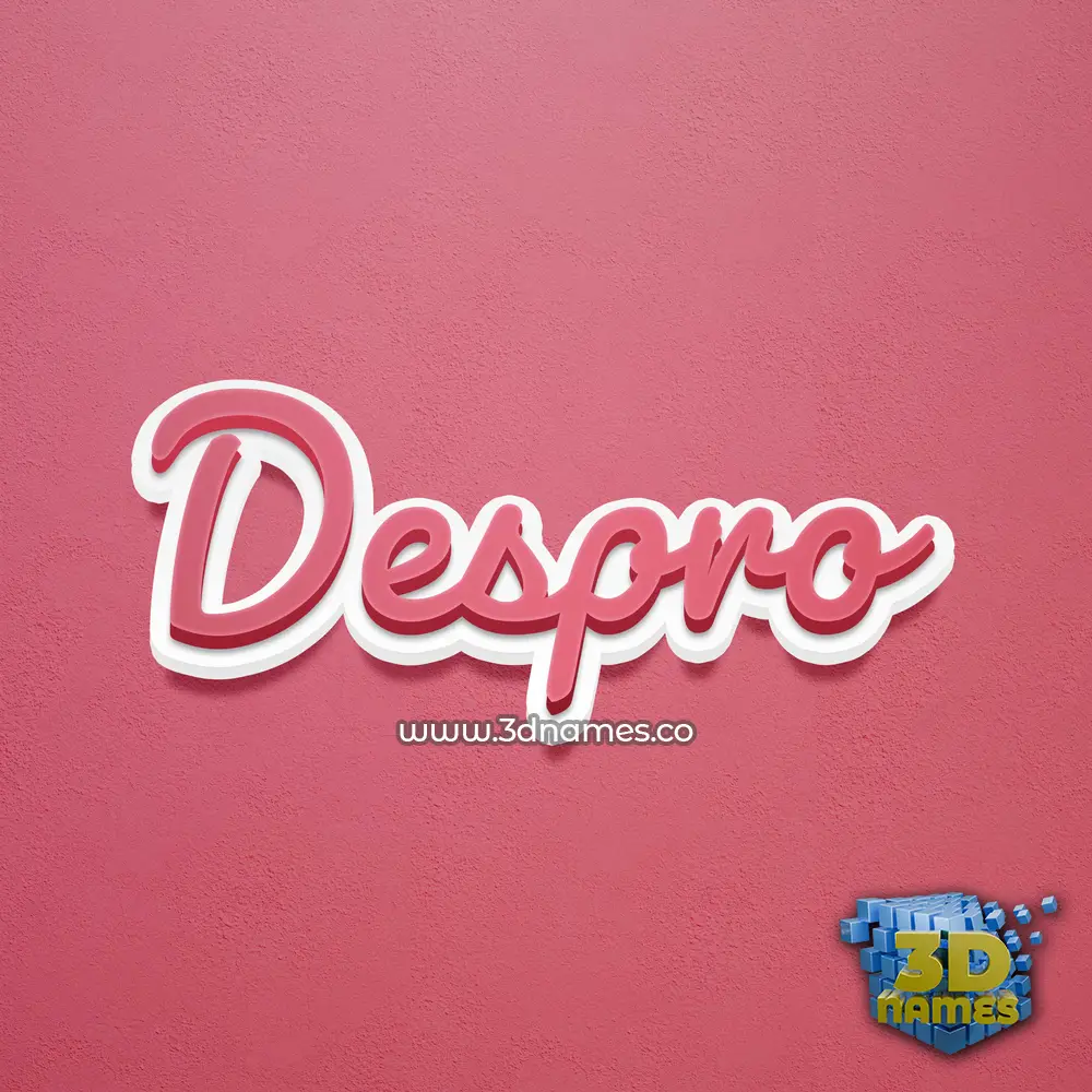despro in Red Scribble style - 3D name wallpaper