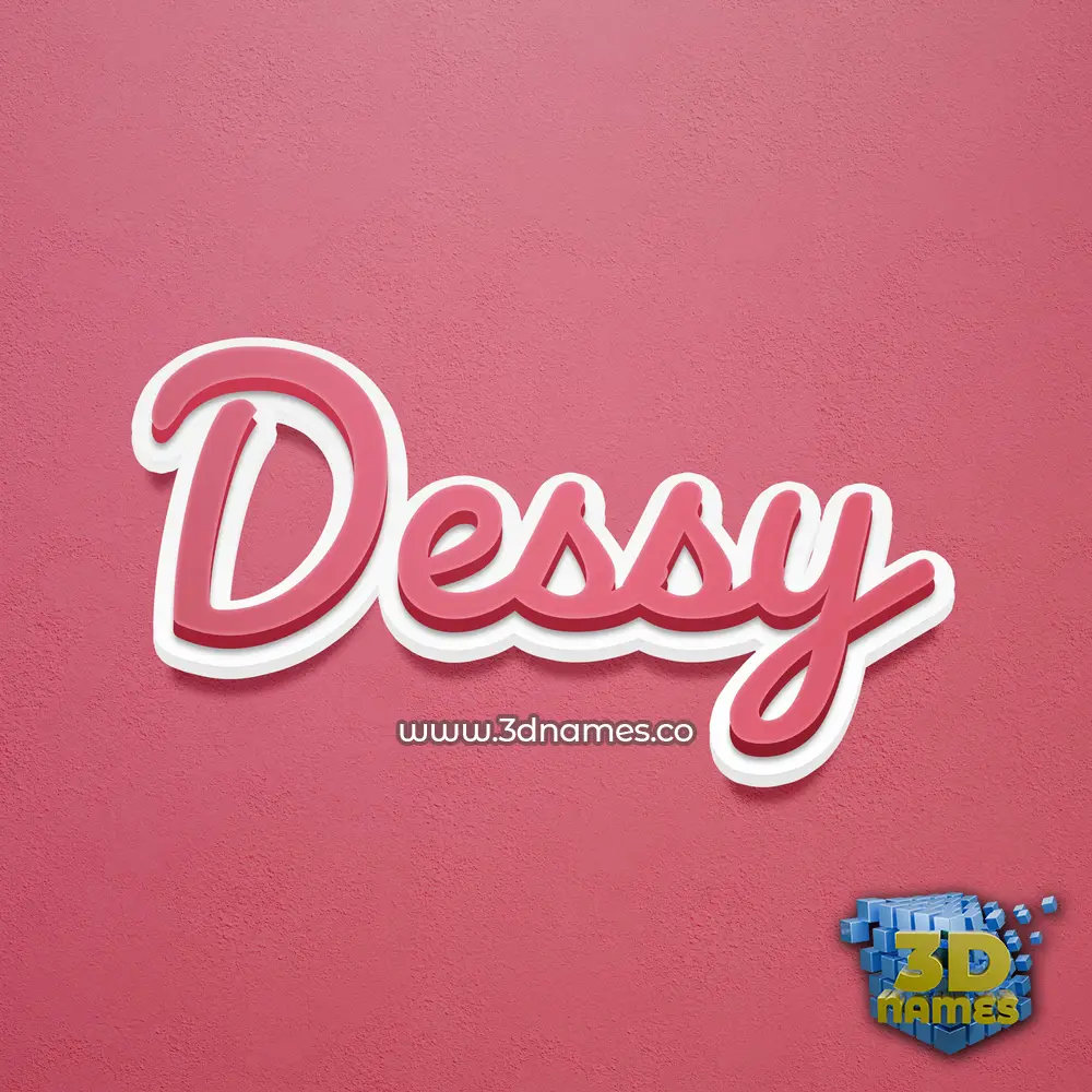 dessy in Red Scribble style - 3D name wallpaper
